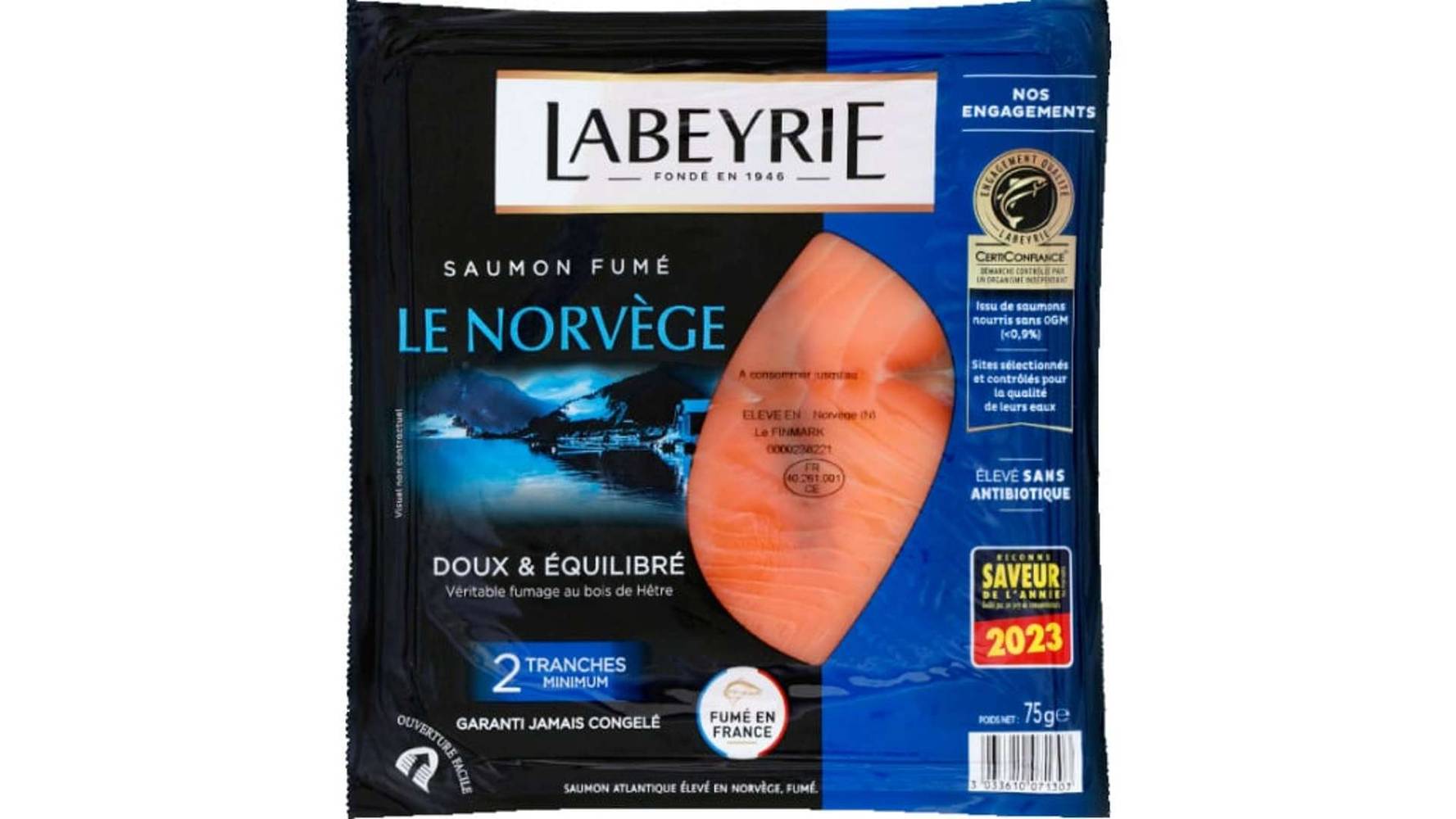 Labeyrie - Saumon fumé le Norvège tranches (2 pièces )