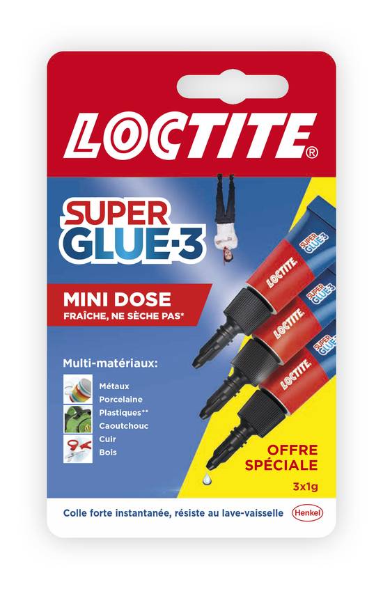 Colle super glue 3x1g Loctite Super GLUE-3