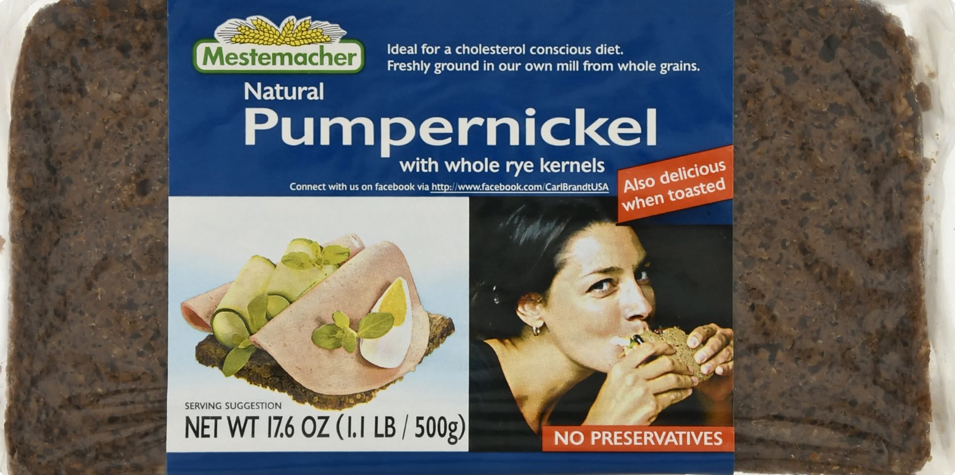 Mestemacher Natural Pumpernickel (17.6 oz)