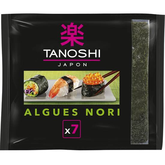 Tanoshi - Algues nori grillées pour sushis (7 pièces)