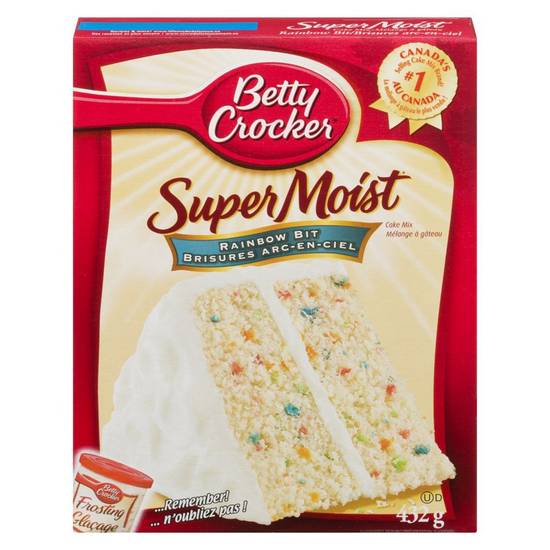 Betty Crocker Super Moist Cake Mix, Party Rainbow Chip (432 g)
