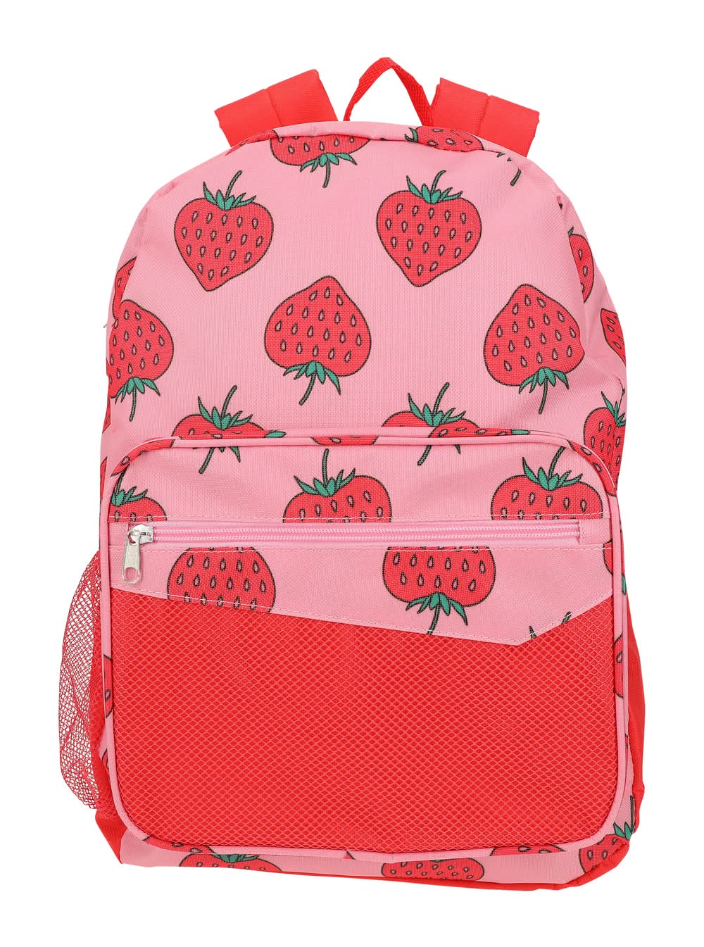 All-Over Print Backpack With Mesh Pocket 16in Strawberries