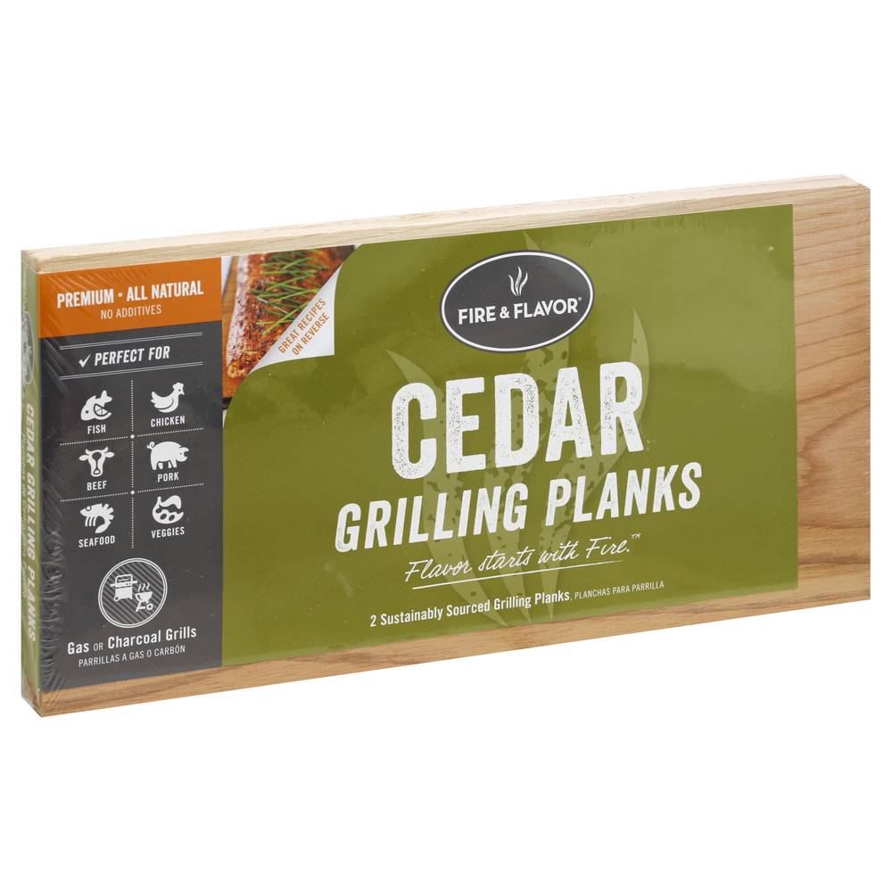 Fire & Flavor Cedar Grilling Planks (2 ct)