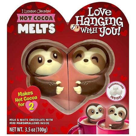Treat Street Valentine's Sloth Hot Cocoa Melts - 3.5 oz