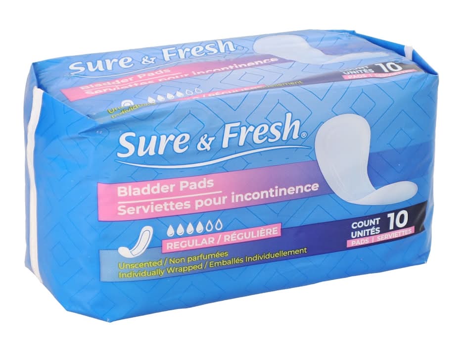Surefresh Incontinence Bladder Regular Pads (10 ct)