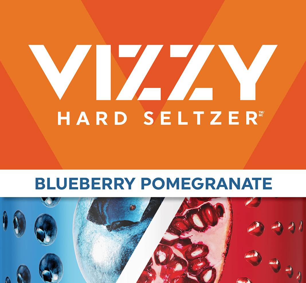 Vizzy Sparkling Blueberry and Pomegranate Hard Seltzer Beer 473 mL