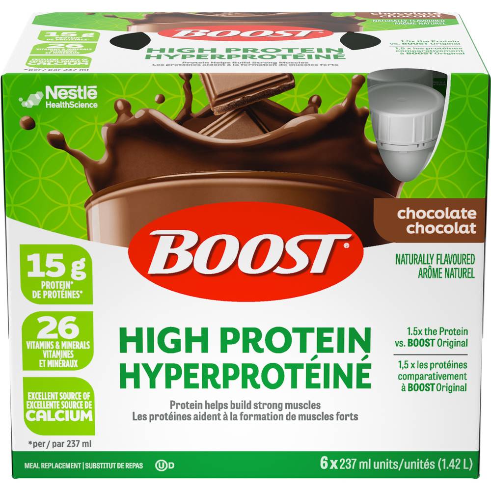 Boost High Protein Chocolate Meal Replacement Drink (6 x 237 ml)