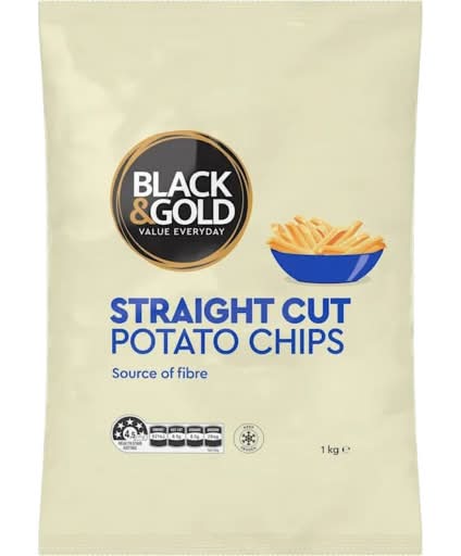 Black Gold Straight Cut Potato Chips (1kg)