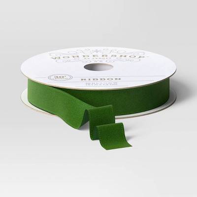 Wondershop Velvet Christmas Ribbon, 30ft, Green