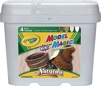 Crayola® Model Magic 2 lb. Buckets, Naturals with 8 oz. Packages, 4/Pk