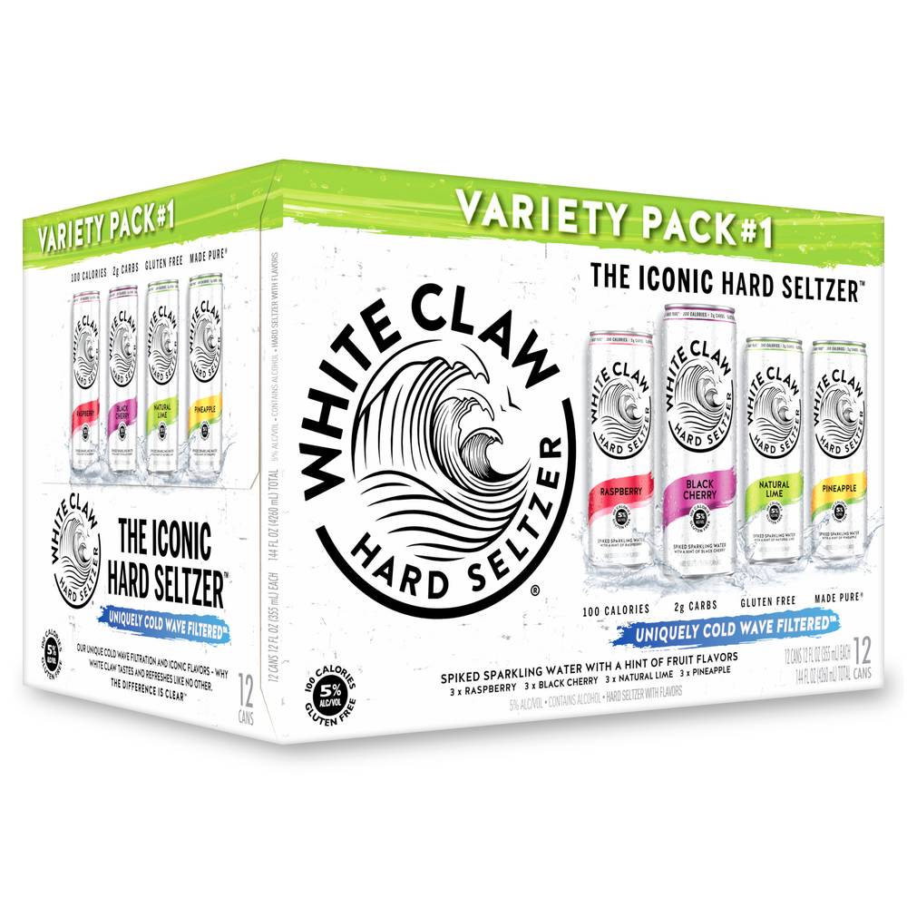 White Claw Hard Seltzer, Assorted (12 x 12 fl oz)