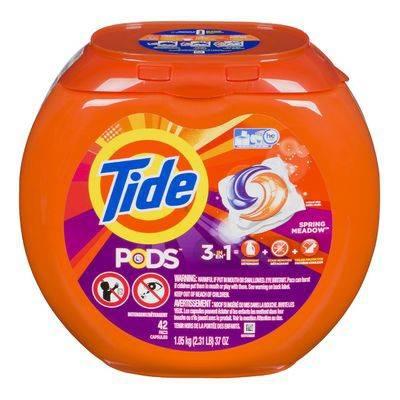 Tide Spring Meadow Laundry Detergent Pacs Pods (1.05 kg, 42 ct)