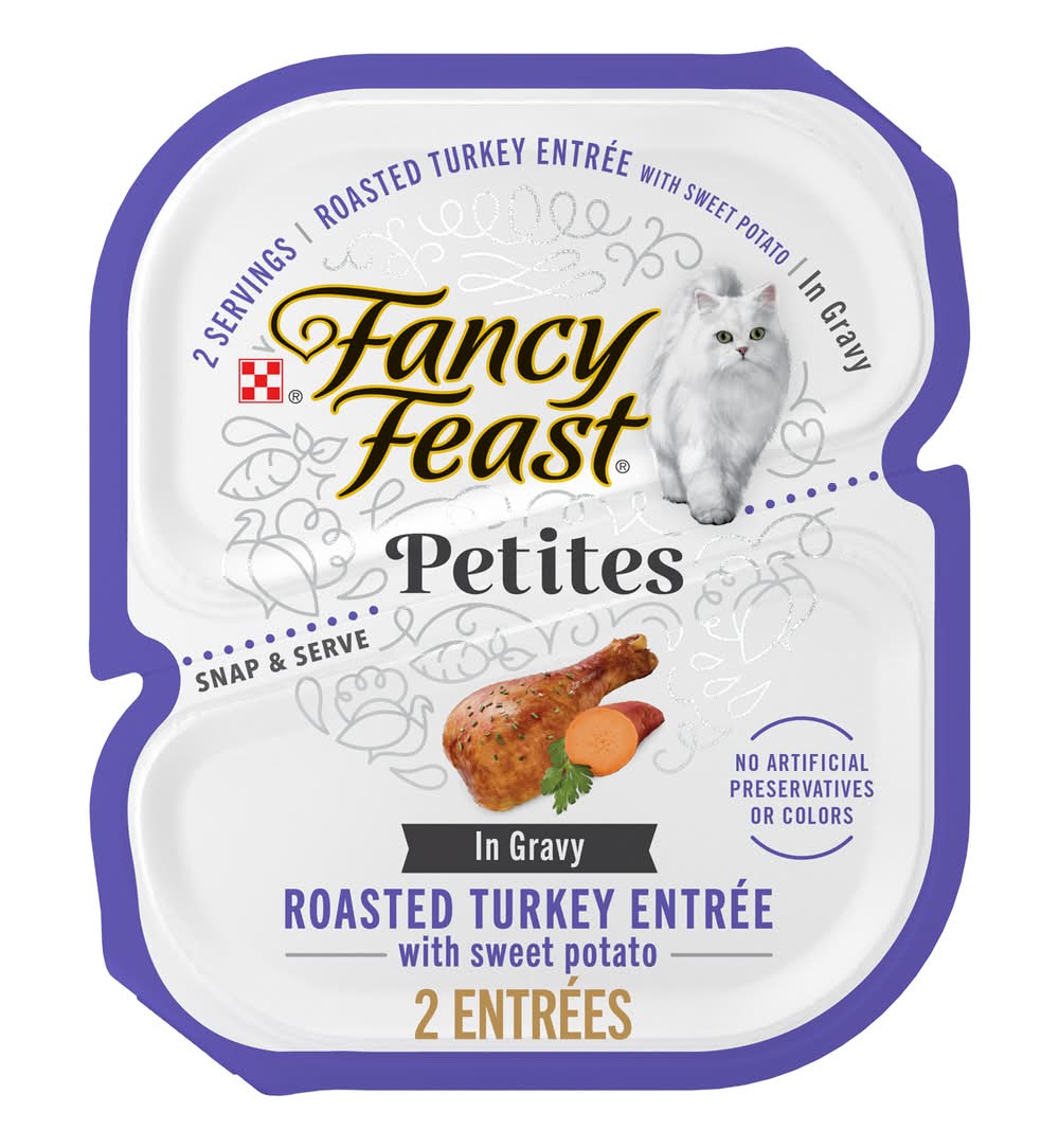 Purina Fancy Feast Petites in Gravy Roasted Turkey Entree With Sweet Potato Wet Cat Food (2.8 oz, 2 ct)