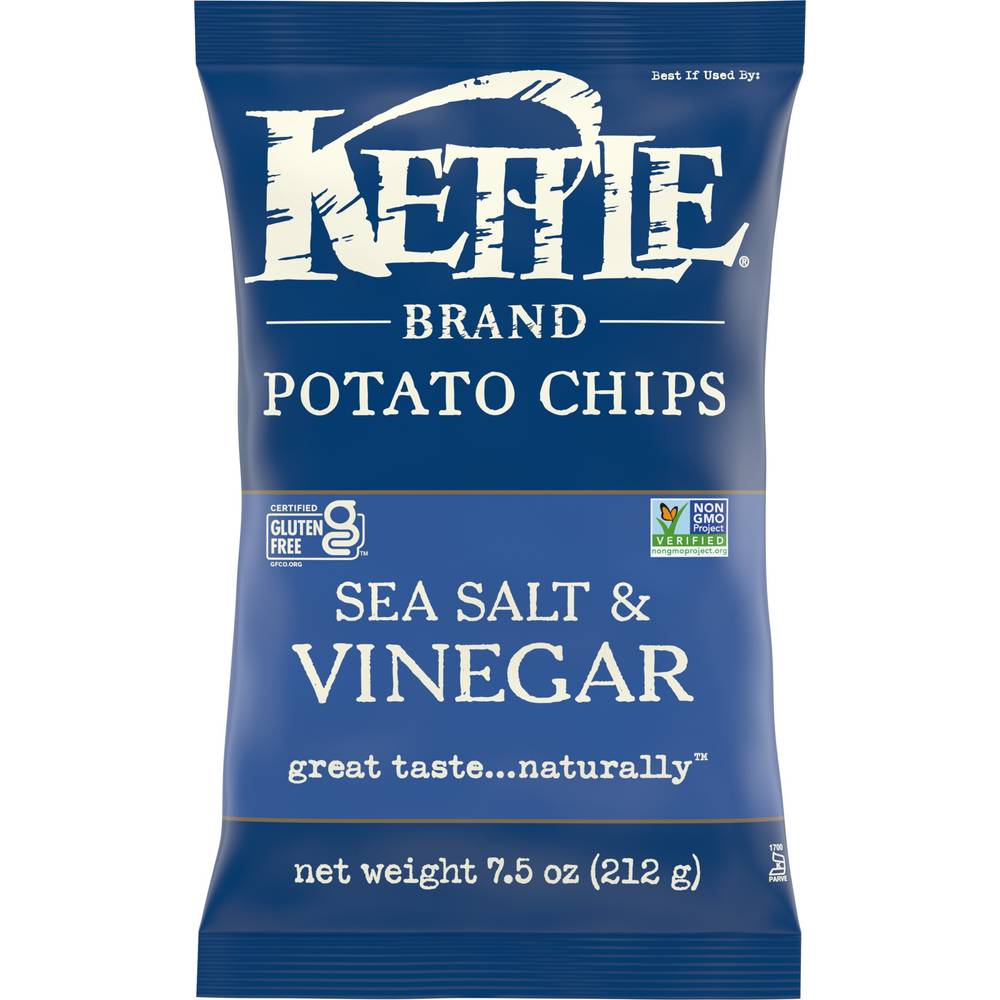 Kettle Brand Sea Salt And Vinegar Kettle Potato Chips, 7.5 Oz