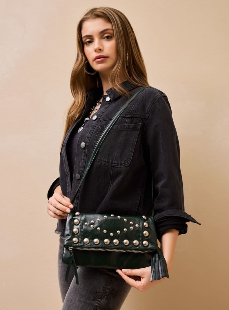 Umbral cartera maxi tachas verde tu