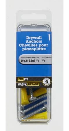 Fix It! Drywall Anchor With Screws N°8 (130 g)