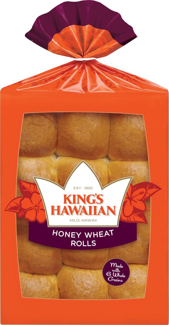 King's Hawaiian honey wheat rolls, 12 pcs