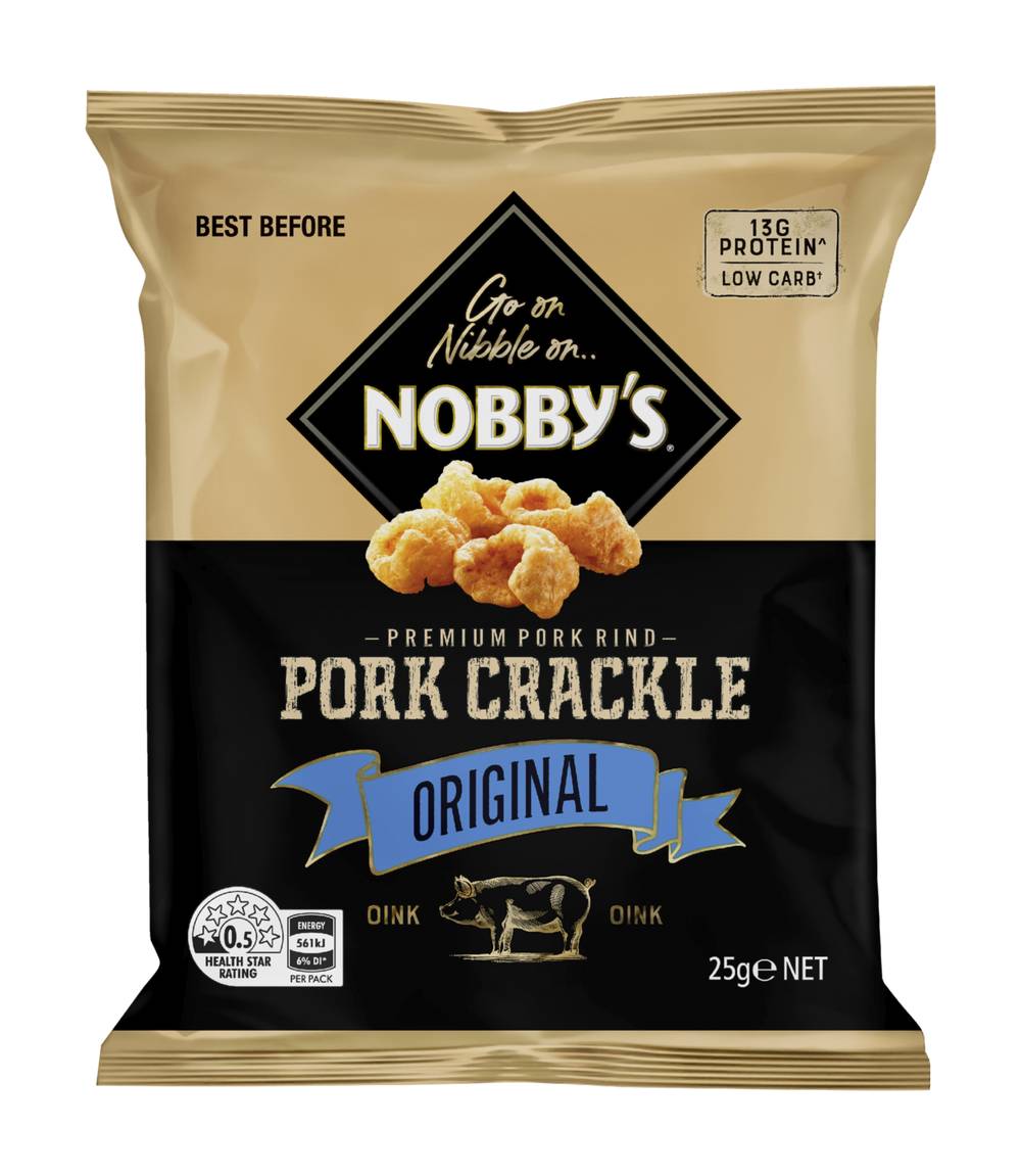 Nobbys Pork Crackle Original 25g