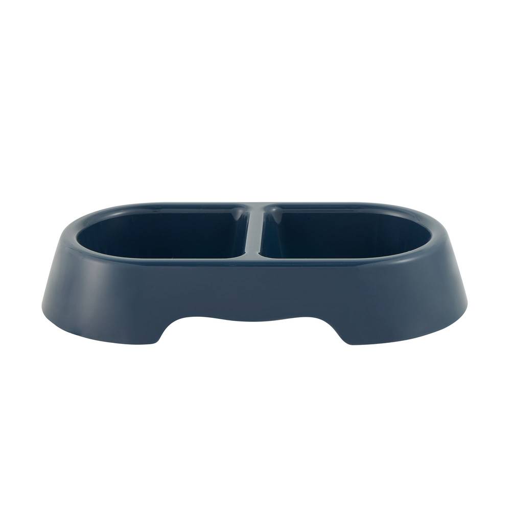 Whisker City Navy Double Bowl (Color: Navy)