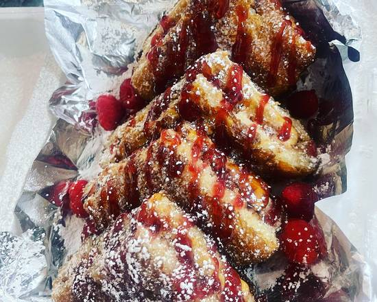 Large deep fried peanut butter and jelly 