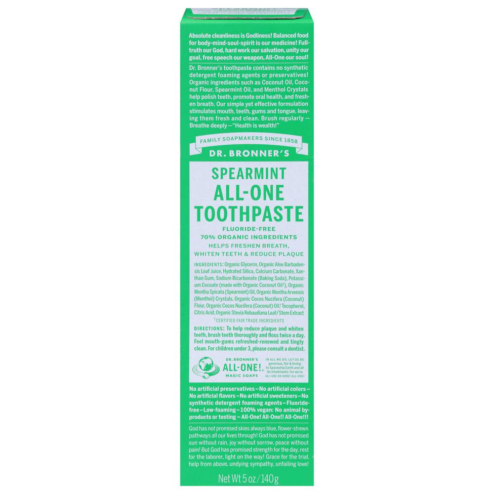 Dr. Bronner's All-One Spearmint Toothpaste (5 oz)