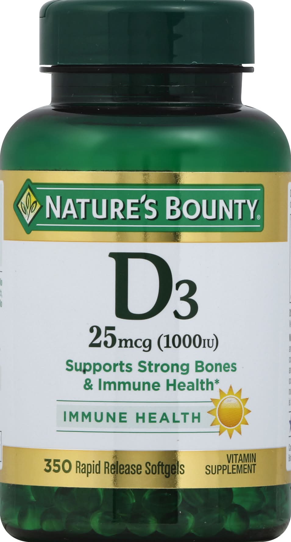 Nature's Bounty Vitamin D3 Softgels (4.8 oz)