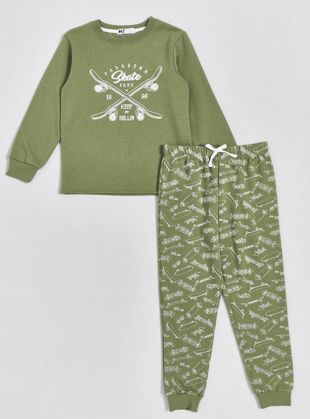 Melt pijama fleece teen niño ('t 10a/verde claro)