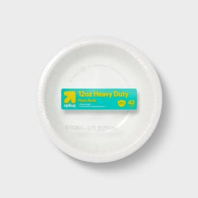 up&up Heavy Duty Paper Bowls 12 oz, White (42 ct)
