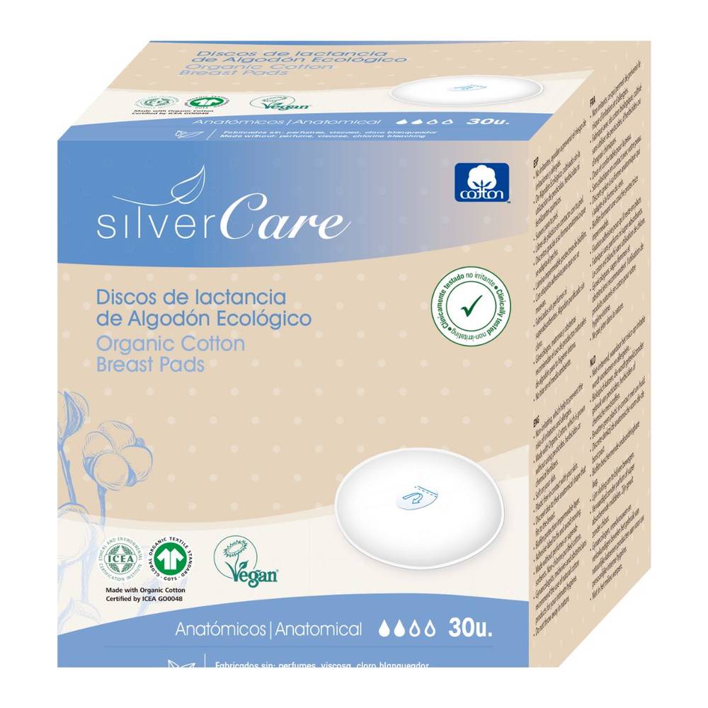 Discos lactancia Eco SILVERCARE 30 uds