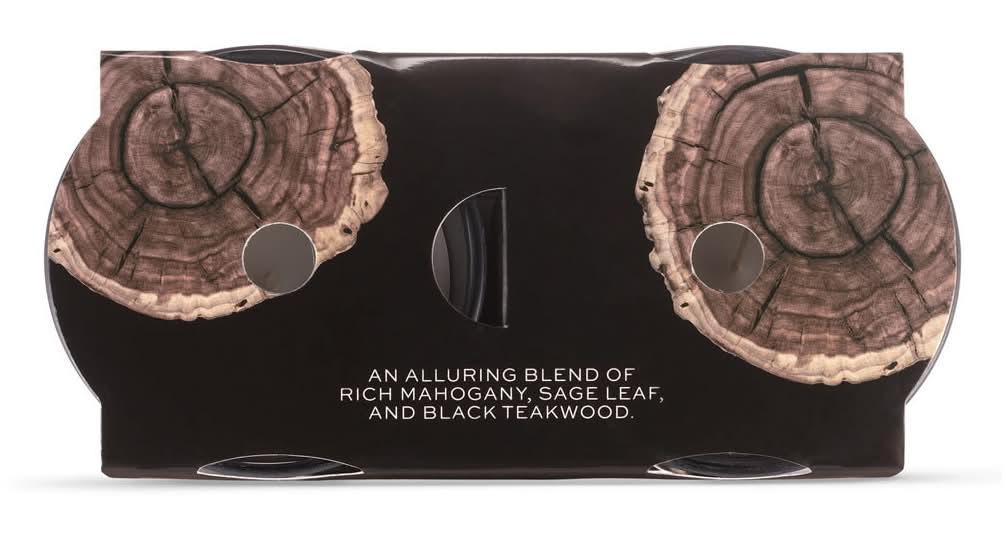 Koze Place Scented Candle Value pack, Mahogany-Driftwood (2 x 3.4 oz)