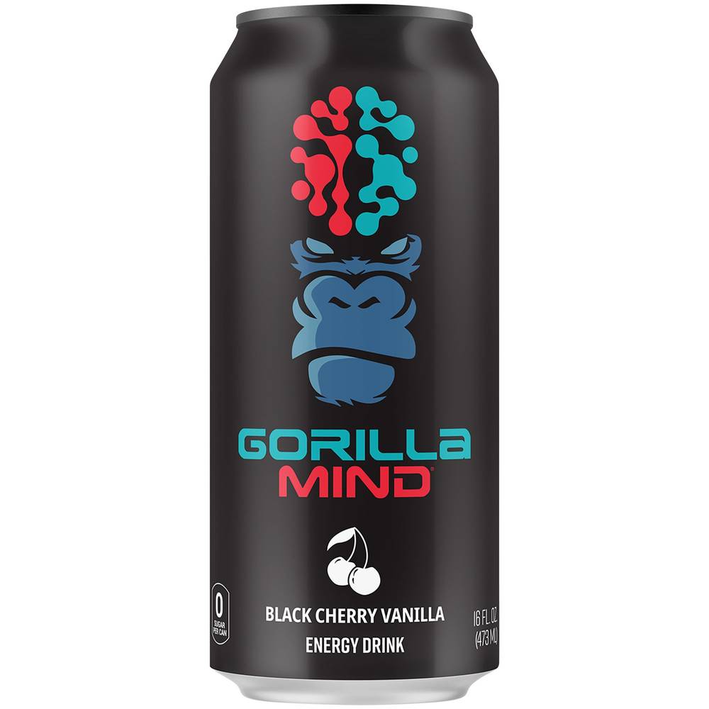 Gorilla Mind Energy Drink (16 fl oz) (black cherry vanilla)