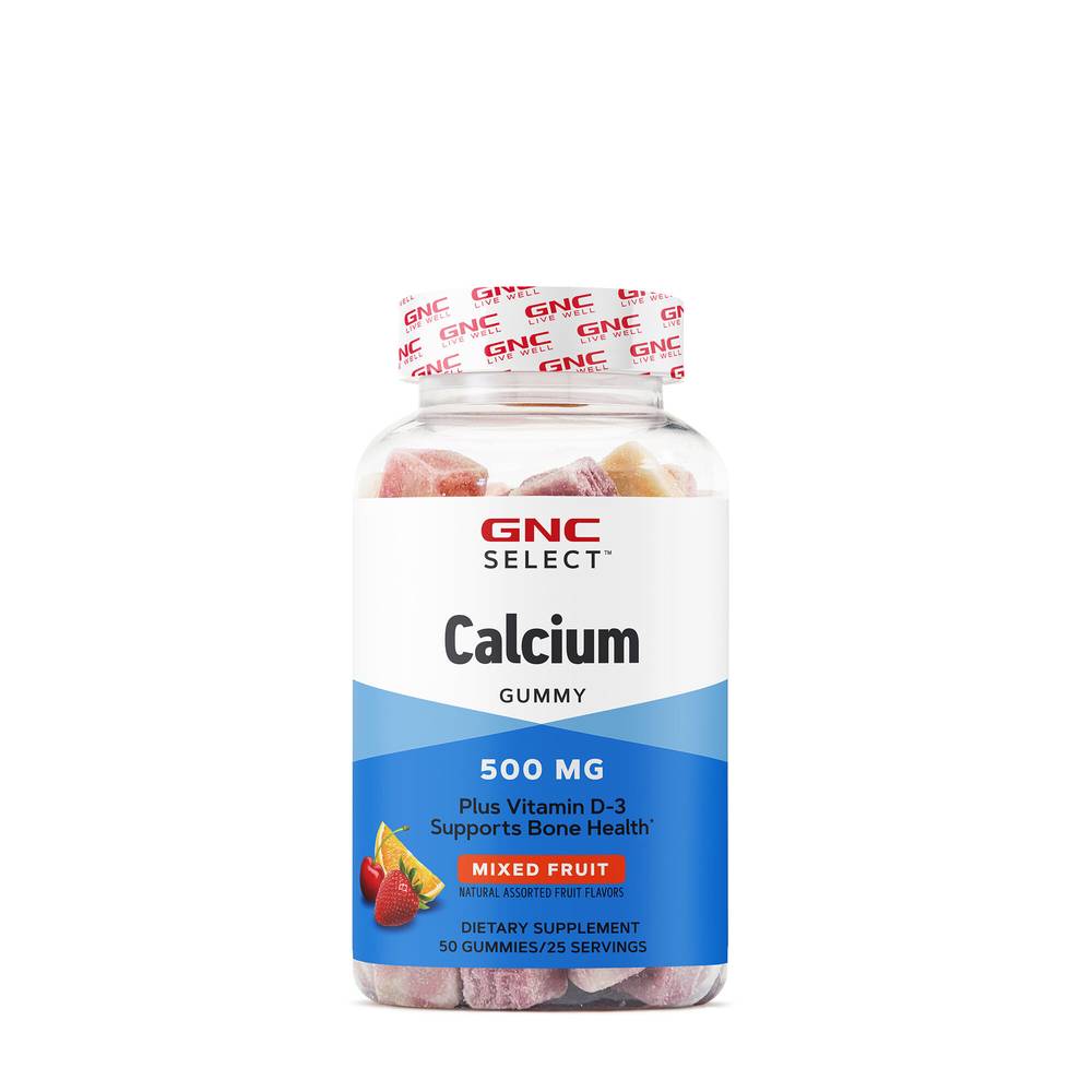 Calcium Gummy 500 mg - Mixed Fruit - 50 Gummies (25 Servings)