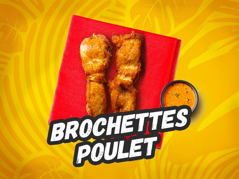 🍗 BROCHETTES POULET x3