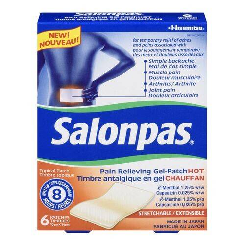 Salonpas Pain Relieving Gel Patch Hot (80 g)