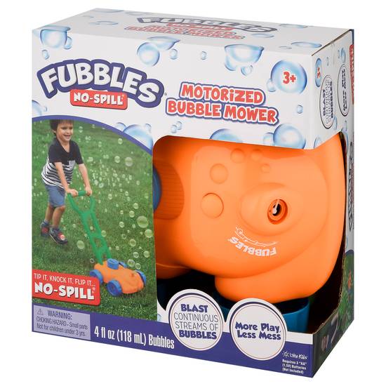 Fubbles Little Kids No-Spill Motorized Bubble Mower