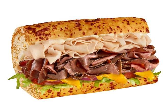 #8 Roast Beef, Turkey & Cheddar - Hot