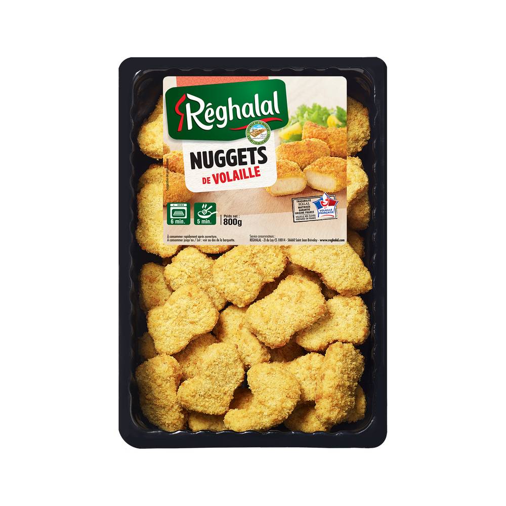 Réghalal - Nuggets de volaille pané cuits (800g)