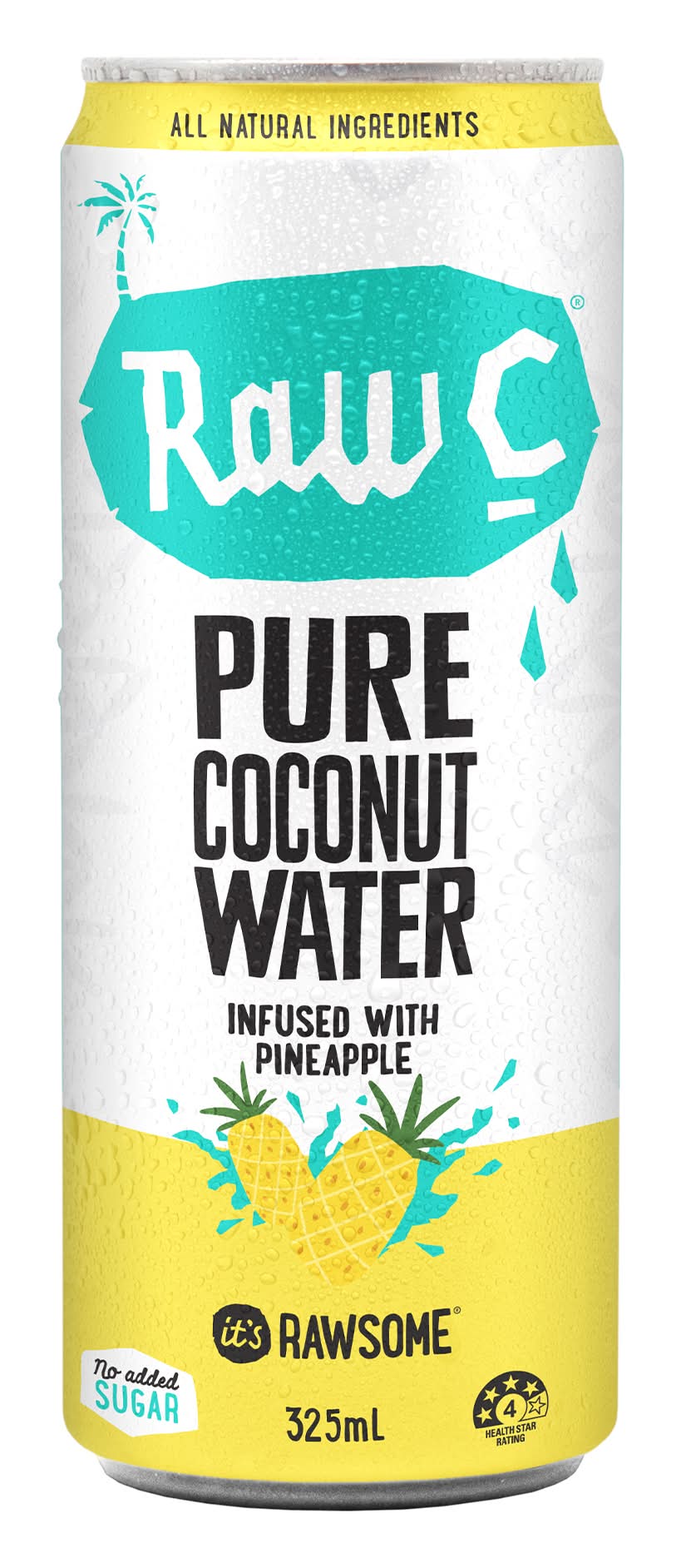 Raw C Pure Natural Coconut Water, Pineapple (325mL)