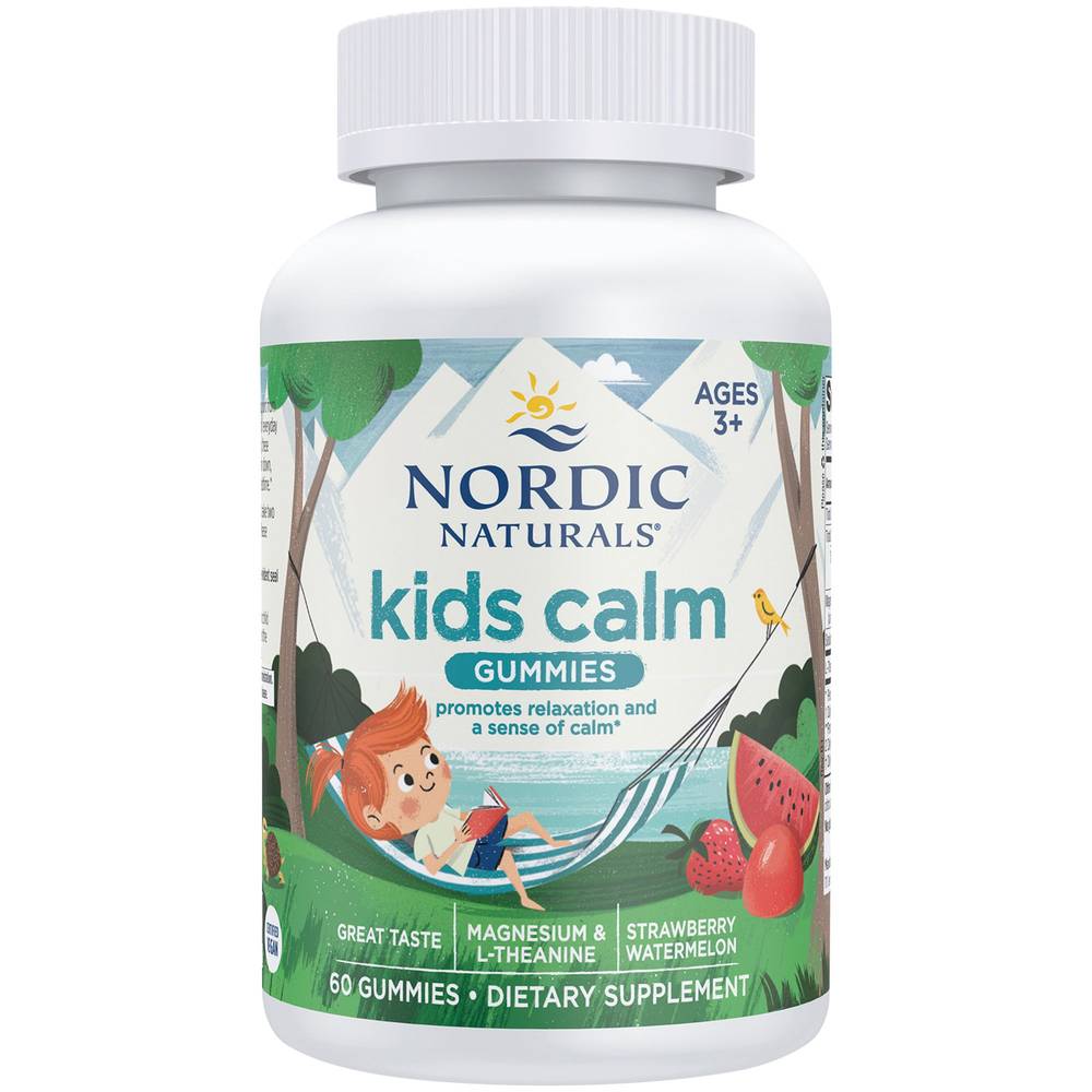 Nordic Naturals Kids Calm Gummies For Relaxation With Magnesium (strawberry-watermelon)