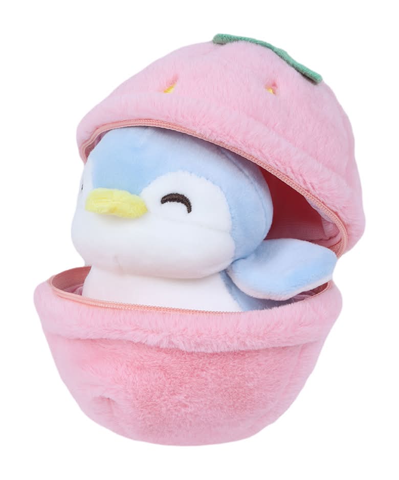 Miniso · Peluche pingüino con fresa
