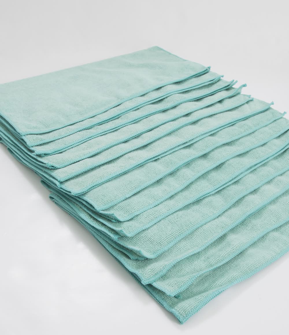 Ritz Chefs Line Microfiber Wiper, 16" X 16", Mint Green (12 ct)