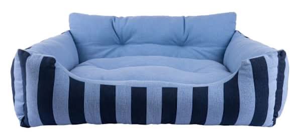 Pink Striped Cuddler Pet Bed