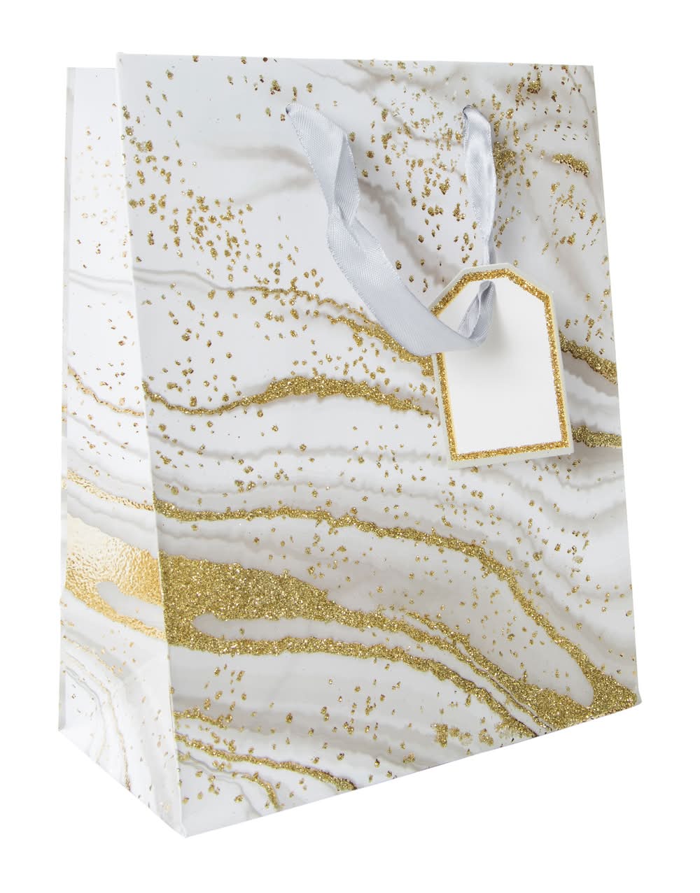 Medium Marble Gift Bag 9in x 7in Gold