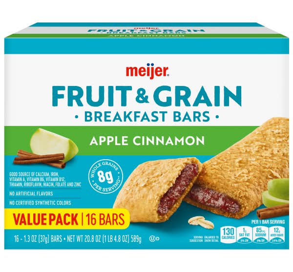 Meijer Fruit & Grain Apple Cinnamon Breakfast Bar