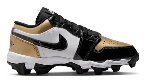 black and yellow jordan football cleats