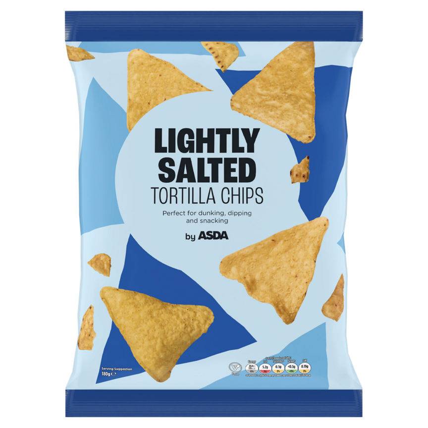 ASDA Lightly Salted Sharing Tortilla Chips 180G