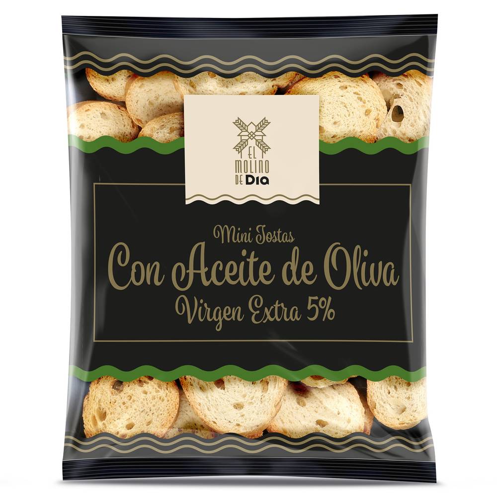 Mini Tostas Con Aceite De Oliva Virgen Extra El Molino De Dia Bolsa 90 G