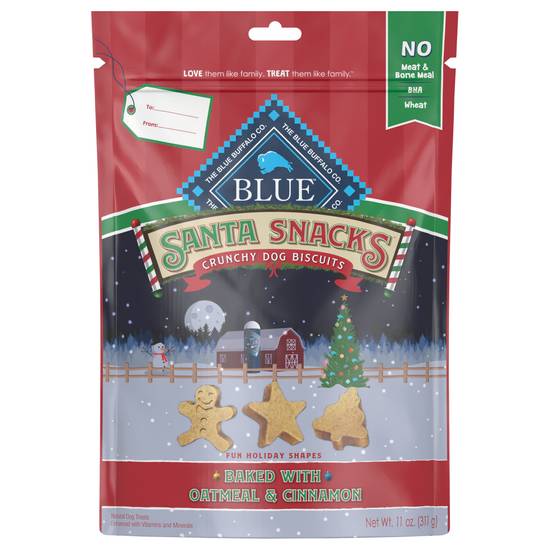 Blue Buffalo Santa Snacks Crunchy Biscuits