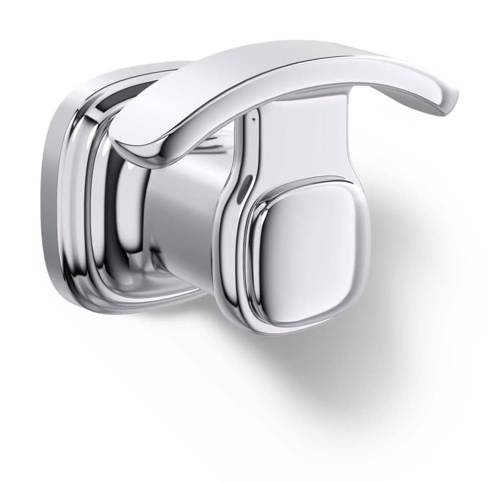 Kohler Envelu 2.3 In. H X 3.15 In. W X 2.95 In. L Polished Chrome Silver Robe Hook