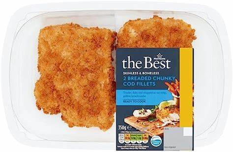 Morrisons The Best Skinless & Boneless Breaded Chunky Cod Fillets (2 pack)